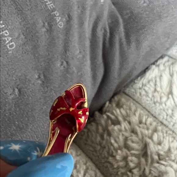 14k Rosato Enamel Shoe Charm Red Enamel - Picture 7 of 10